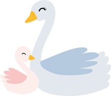 Goose Family Illustration