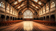 Majestic symmetry of the school assembly hall, a sea of potential waiting to be unlocked