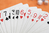 Fototapeta Do pokoju - Playing cards . Gambling, bridge, poker concept. Sport equipment.
