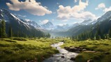 Fototapeta Uliczki - Breathtaking landscapes in creating immersive and visually stunning game worlds