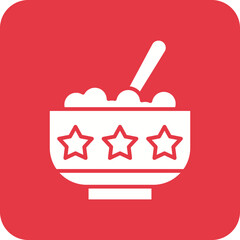 Sticker - Cereal Bowl Line Color Icon