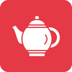 Canvas Print - Tea Pot Line Color Icon