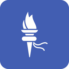 Sticker - Fire Torch Line Color Icon