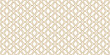 © Olgastocker - Seamless pattern design, abstract geometric shapes, gold and white arabesque background. Luxury oriental style texture with linear curved lattice. Vector repeat ornament for decor, print, wallpaper