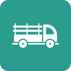 Poster - Pickup Truck Line Color Icon