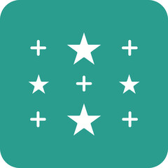 Sticker - Stars Line Color Icon