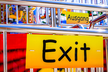 Sticker - no entrance - exit sign in germany - translation: exit - no entrance