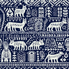 Aufkleber - Native Alaskan Inuit Pattern