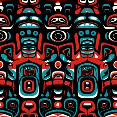 Aufkleber - Native Canadian Haida Art Pattern