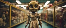 In The Vintage Toy Shop A Cute And Adorable Doll With A Spooky And Creepy Appearance Caught My Eye With Its Horizontal Gaze And Centered Face This Classic Yet Possessed Toy Had A Demonic An