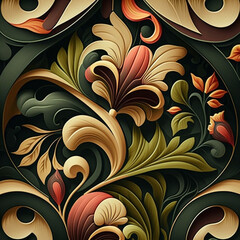 Sticker - decorative art pattern