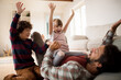 © Geber86 - Small children playing with father at home