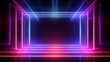 © Sergio Lucci - Glowing tunnel with colored light streaks.