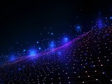 Fototapeta Kosmos - Abstract sci-fi blue and purple background, concept of digital future., AI
