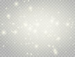 Set of Christmas white glowing lights effects isolated on transparent background Sun flash with rays and spotlight Star burst with sparkles