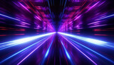 Fototapeta Do przedpokoju - Blue Purple Red Light Rays Burst Tunnel Speed Light Background
