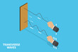 3D Isometric Flat Vector Illustration of Transverse Waves, Wave Formation