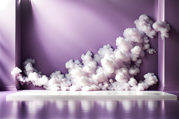 Wall Mural - beautiful abstract modern light lilac background generative ai