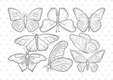 Fototapeta Motyle - Butterfly Clipart SVG Cut File | Butterfly Stencil Svg | Butterflies Svg | Monarch Butterfly Svg | Butterfly Svg Bundle