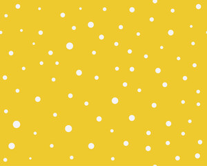 Poster - A yellow background of randomly placed dots. For print, notebooks, pillows, textiles, cups, interior, stylish design.
