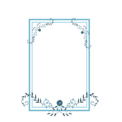 Poster - Rectangle floral frame