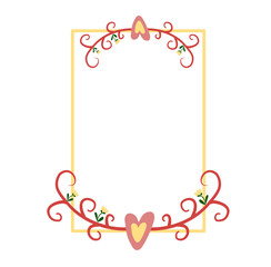 Wall Mural - Rectangle floral frame