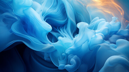 Abstract blue blur illustration forms a captivating and dreamlike background