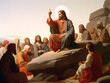 Jesus spreading his teaching to people