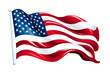 © mila103 - Flag of the United States on a white background.