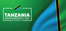 Tanzania Independence Day 9 December Waving Flag Vector Poster