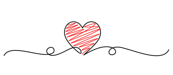 Wall Mural - illustration of a Heart line art style. element Valentines vector eps 10