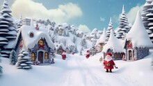 Santa Claus In The Snow
