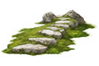 © Olha Vietrova - grass path with stones throw field isolated on transparent background, png file