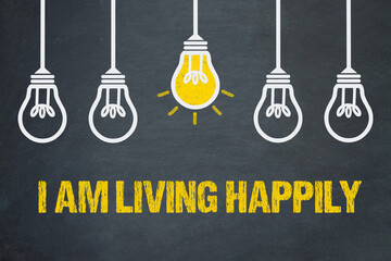 Poster - I am living happily	