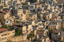 Elevated View Of Silwan, A Palestinian Neighbourhood In East Jerusalem