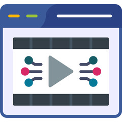 Canvas Print - Video Player Icon