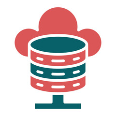 Sticker - Vector Design Cloud Database Icon Style