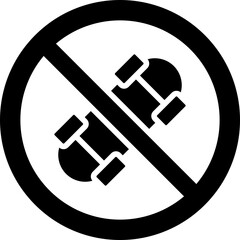 Poster - No Skateboard Icon