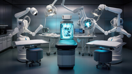 Poster - Clean modern operating room, AI generated