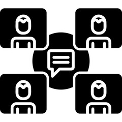 Canvas Print - Group Chat Icon