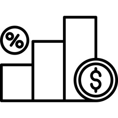 Wall Mural - Interest Rate Icon