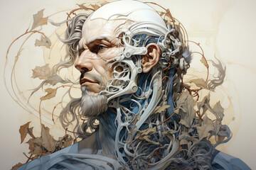 Poster - portrait of a person with a mask