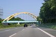 Die Eisenbahnbrücke über Autobahn 2 zwischen Beckhausen, Gelsenkirchen und Gladbeck