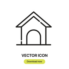 Poster - Pet House icon vector. Linear-style sign for mobile concept and web design. Pet House symbol illustration. Pixel vector graphics - Vector.