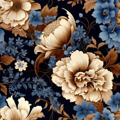 Wall Mural - a beautiful colorful floral pattern