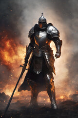 Wall Mural - knight in armour