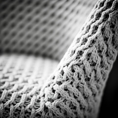 Wall Mural - A close up of a knitted chair, AI