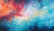 painting background that captures the feeling of cosmic wonder, using splashes of color and celestial motifs, faint color 