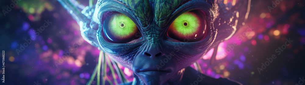 Extraterrestrial Encounter: A Vibrant and Stunning Alien, Perfect for ...