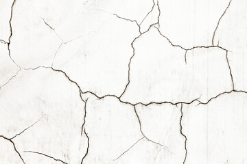 Wall Mural - Black crack background. Scratched lines texture. White and black distressed grunge concrete wall pattern for graphic design. Peel paint crack. Dry paint overlay. Crack line on white.